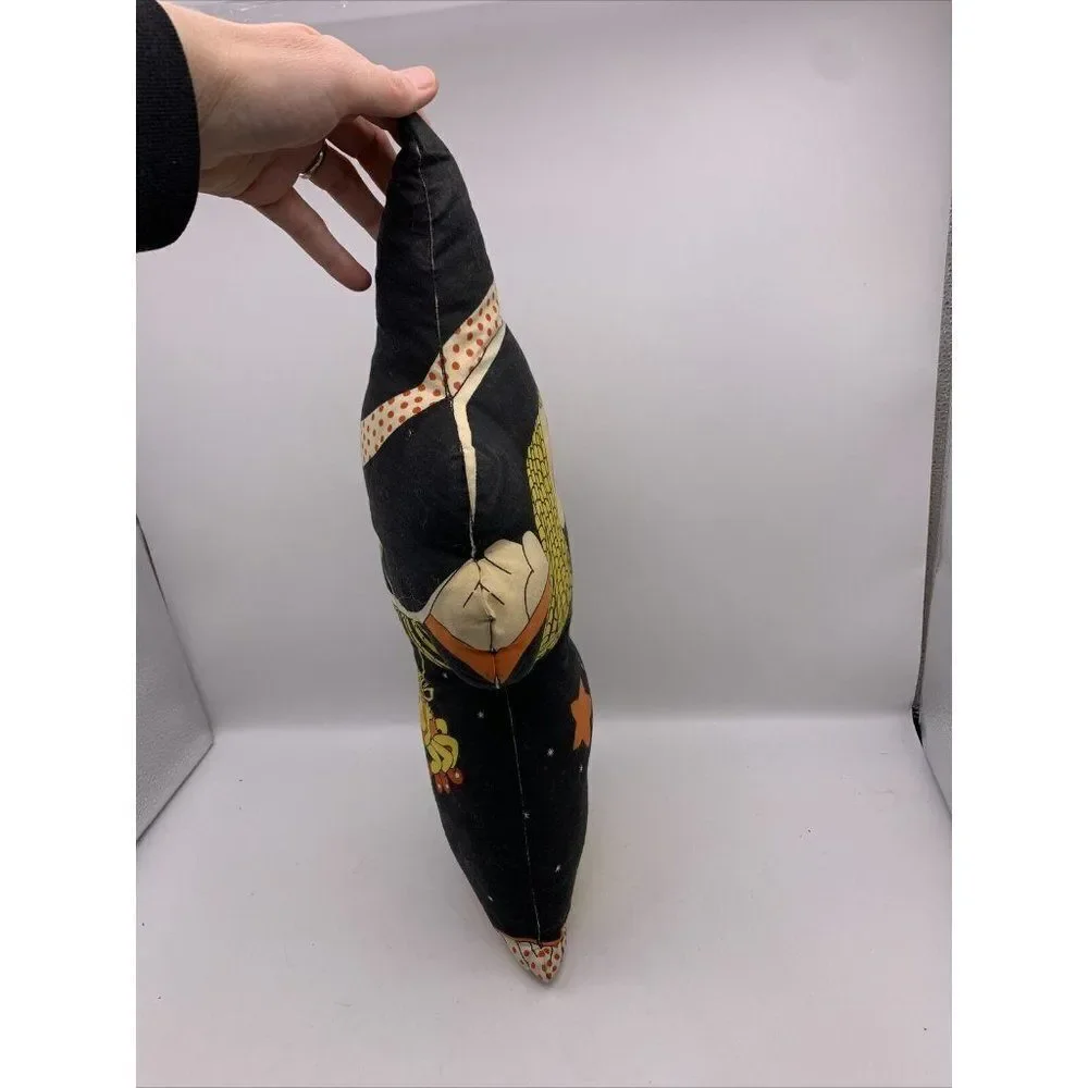 Vintage Stitch Witch Halloween Pillow Plush Decor